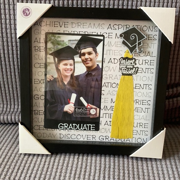 Graduation photo frame with tassel holder